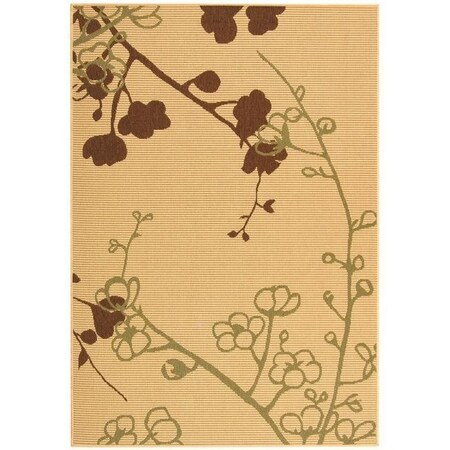 Safavieh 2 Ft. X 3 Ft. -7 In. Accent Indoor-Outdoor Courtyard- Natural Brown And Olive- Machine Made Rug CY4038A-2